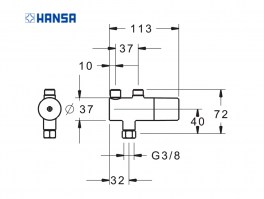 MEDIDAS TERMOSTATO SEGURIDAD MINIMAT HANSA